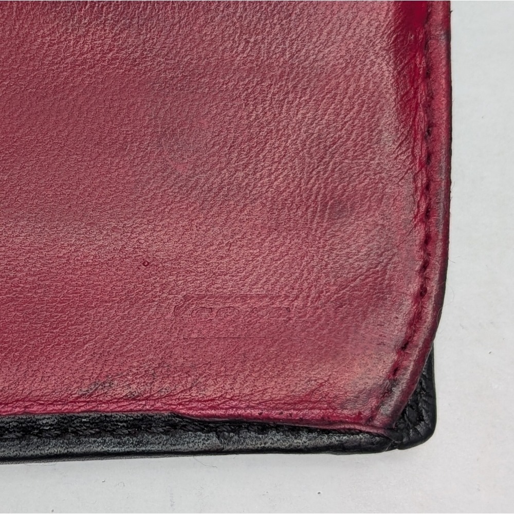 Vintage Coach Bleeker Black Signature Jacquard Canvas & Leather Buckle Wallet - Picture 10 of 15